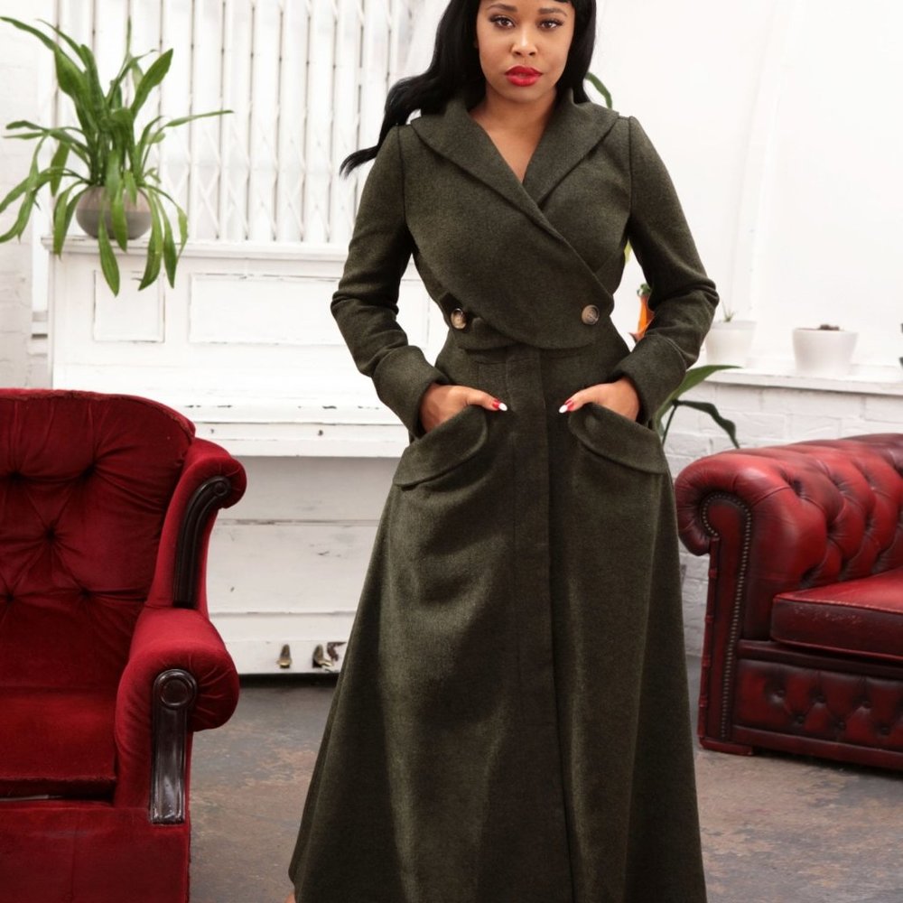 Collectif Mainline September Double Wrap Coat - UK 8